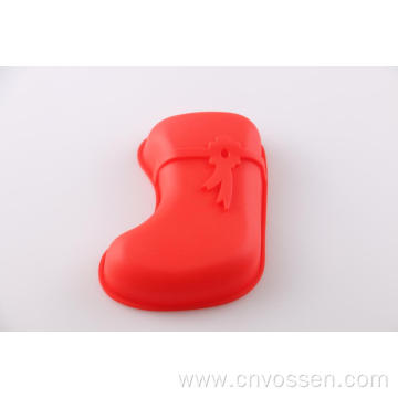 Christmas boots shape silicone baking mold